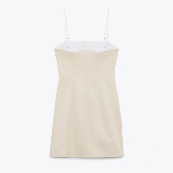 ZARA COMBINATION SHORT DRESS - Picture 8 of 9